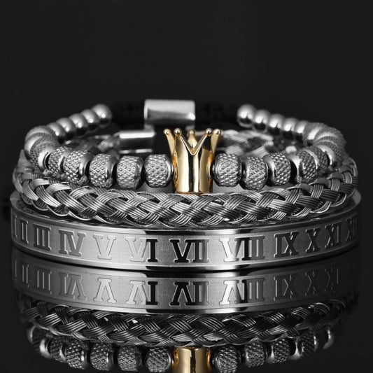 Roman Royal Crown Open Adjustable Bracelet